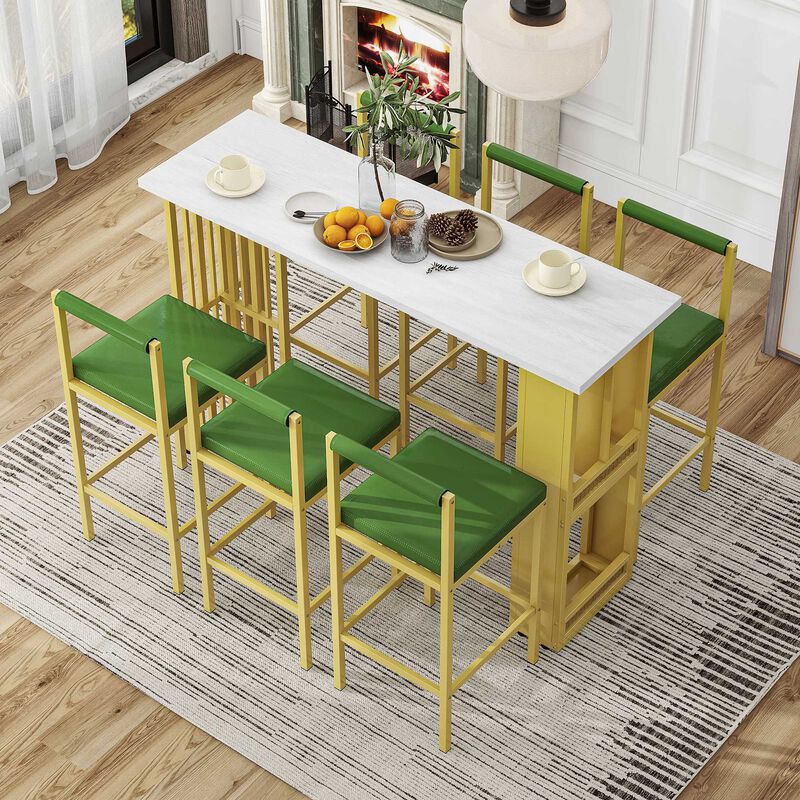 Merax Modern Counter Height Dining Bar Table Set