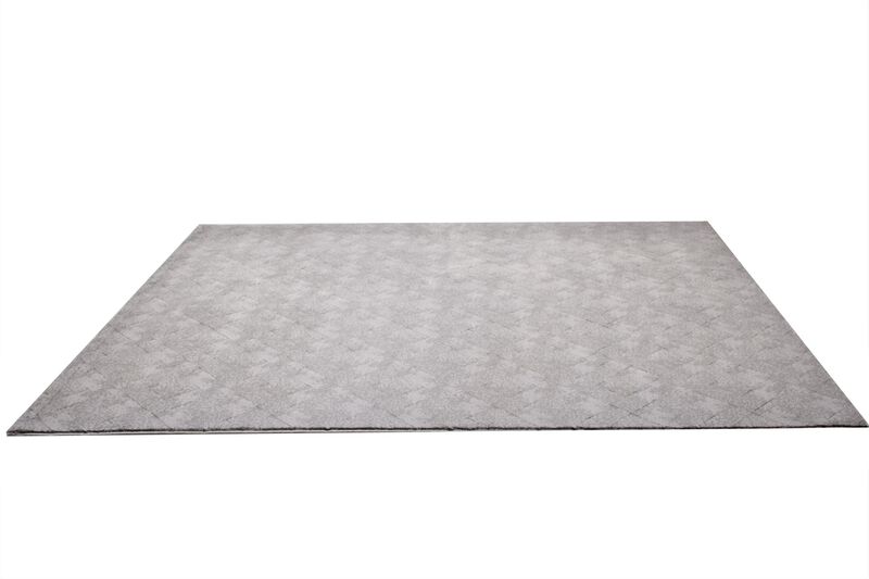 Oasis Plain Modern Geometric Grey Beige Indoor Area Rug