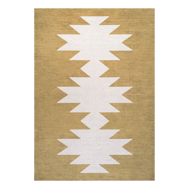 Chayton Minimalist Geometric Machine Washable Area Rug