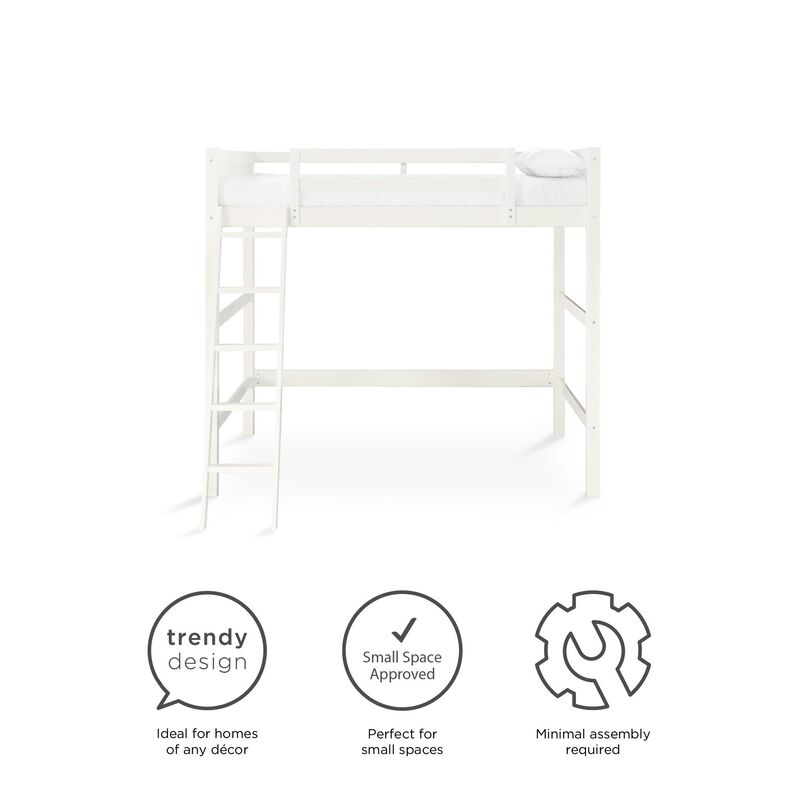 DHP Carlson Loft Bed for Kids Bedroom, Full Size Frame