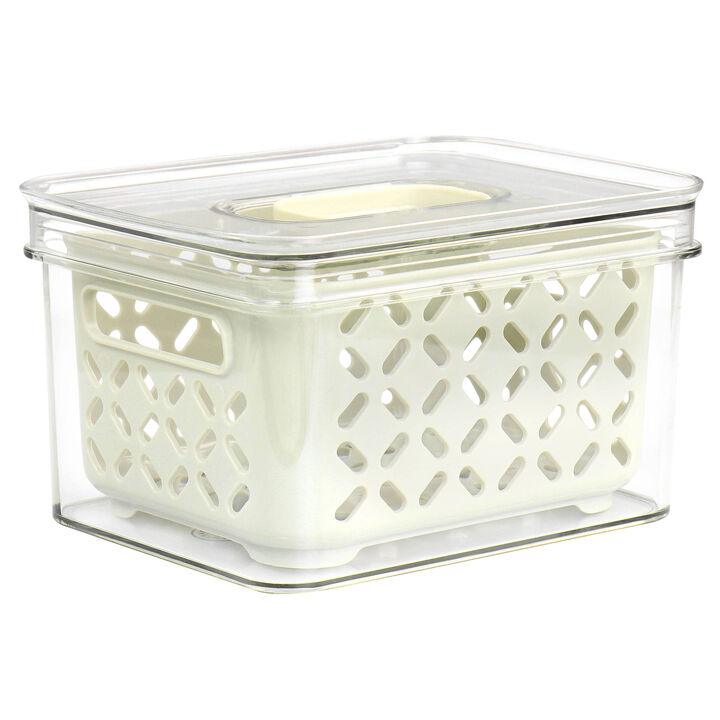 Martha Stewart Siohban 35.5oz Acrylic Storage Container ,White