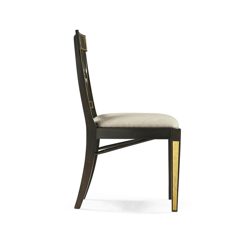 Black Curved Back Side Chair