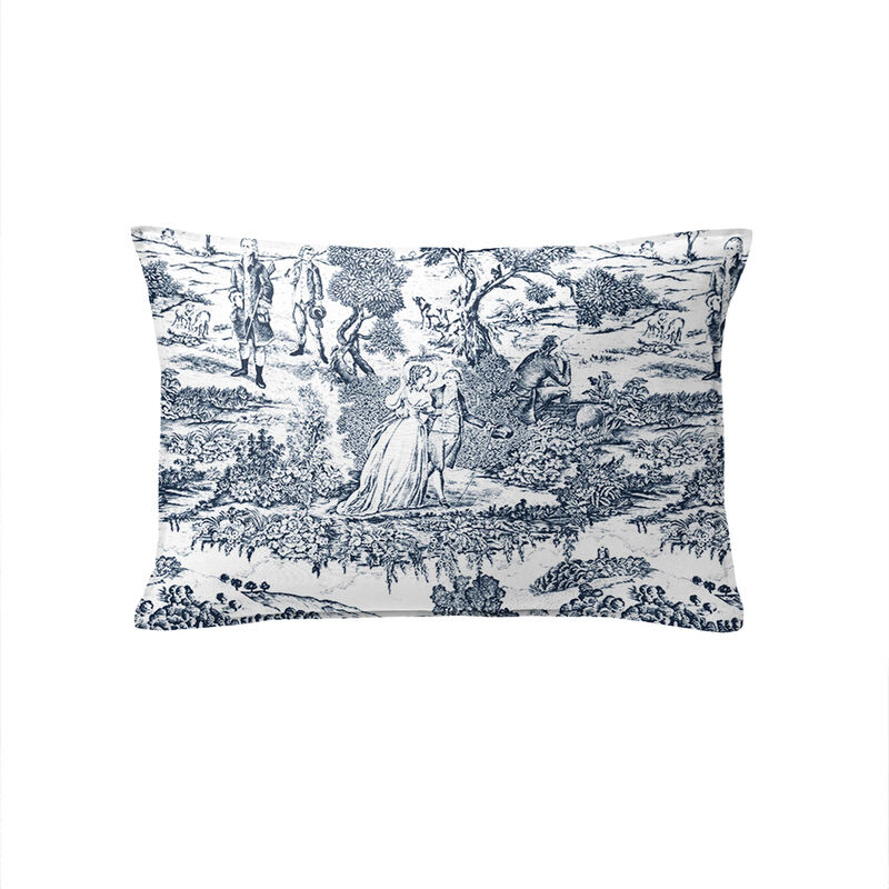 6ix Tailors Fine Linens Beau Toile Blue Decorative Throw Pillows