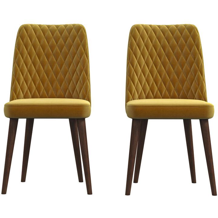Ashcroft Furniture Co Katie Mid-Century Modern Velvet Dining Chair (Set of 2)