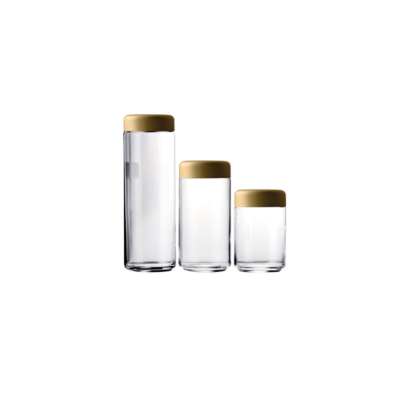 Atmosfera 3 Piece Food Container Urano in Materic Gold