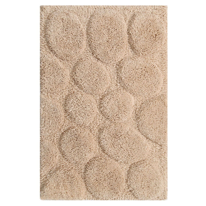 Luxurious Super Soft Non-Skid Cotton Bath Rug 21" x 34" Natural by Castle Hill London