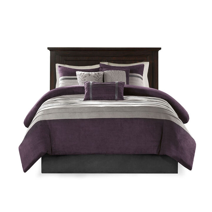 Gracie Mills Bryony 7-Piece Microsuede Comforter Set