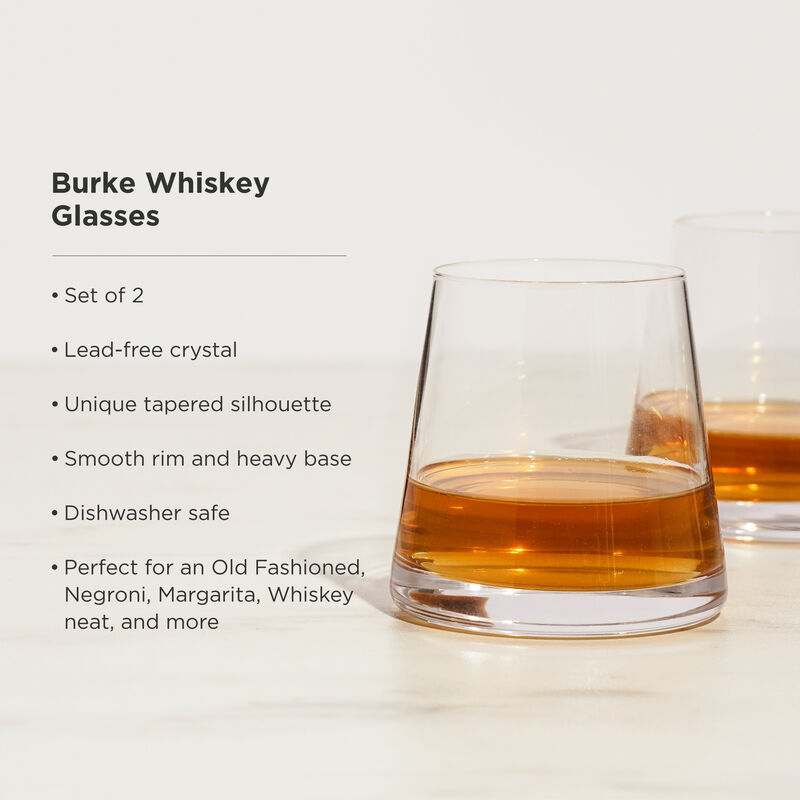 Burke Crystal Whiskey Glasses Set of 2