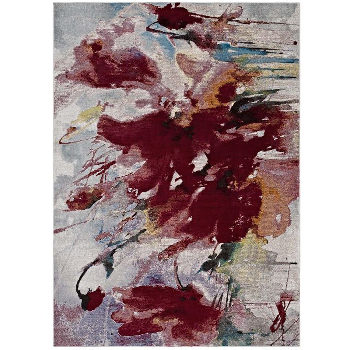 Blume Abstract Floral 4x6 Area Rug - Multicolored