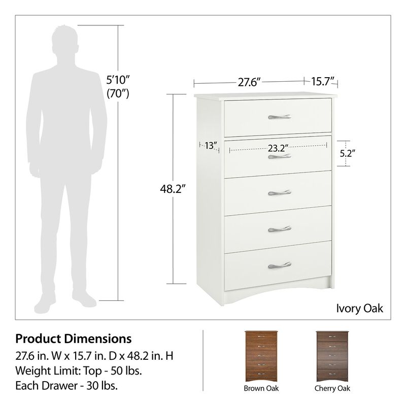 Jerry Hill Tall 5 Drawer Dresser