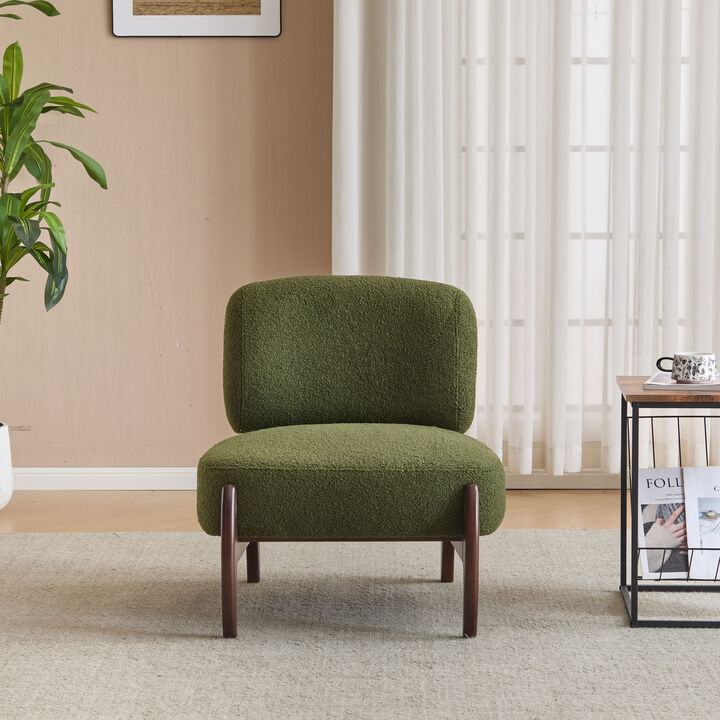 Merax Modern Boucle Accent Chair for Living Room, Bedroom