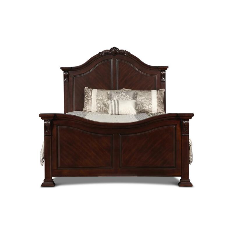 New Classic Furniture Furniture Emilie Traditional Solid Wood Bed in Brown