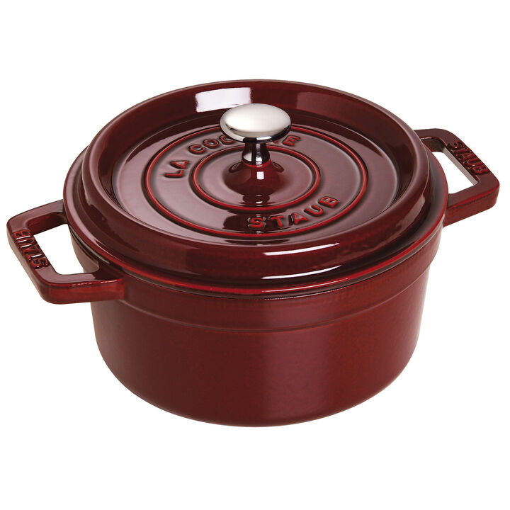 Staub Cast Iron 2.75-qt Round Cocotte - White Truffle