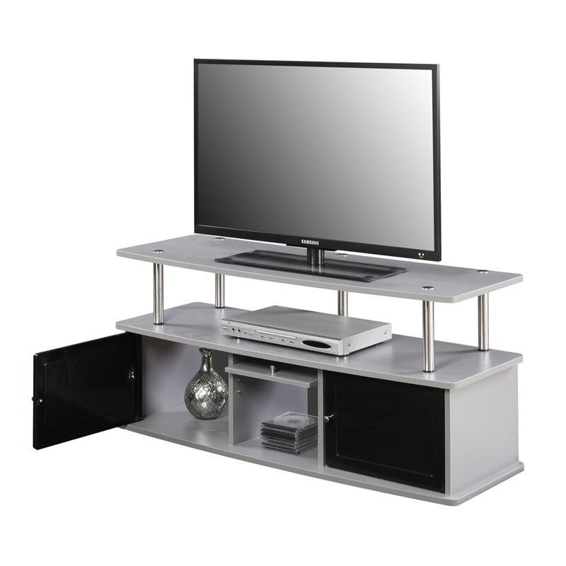 Designs2Go TV Stand with 3 Storage Cabinets and Shelf