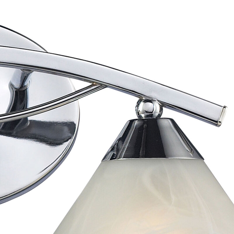 Elysburg 18'' Wide 2-Light Chrome Vanity Light