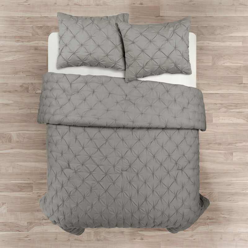 Ravello Pintuck 100% Cotton Comforter 3-Pc Set