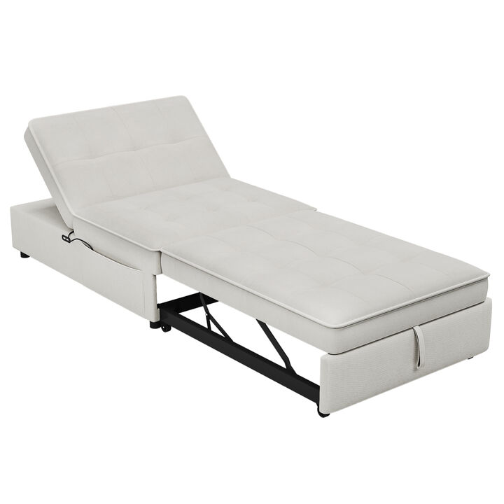 Merax Folding Ottoman Bed  Sofa Bed  with USB