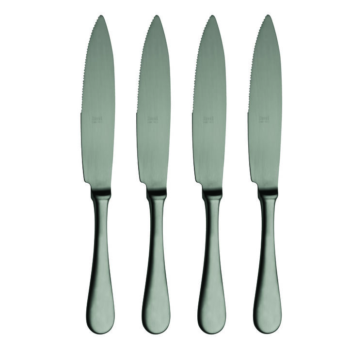 4-Piece Steak Knife Set in Ice Black Gold