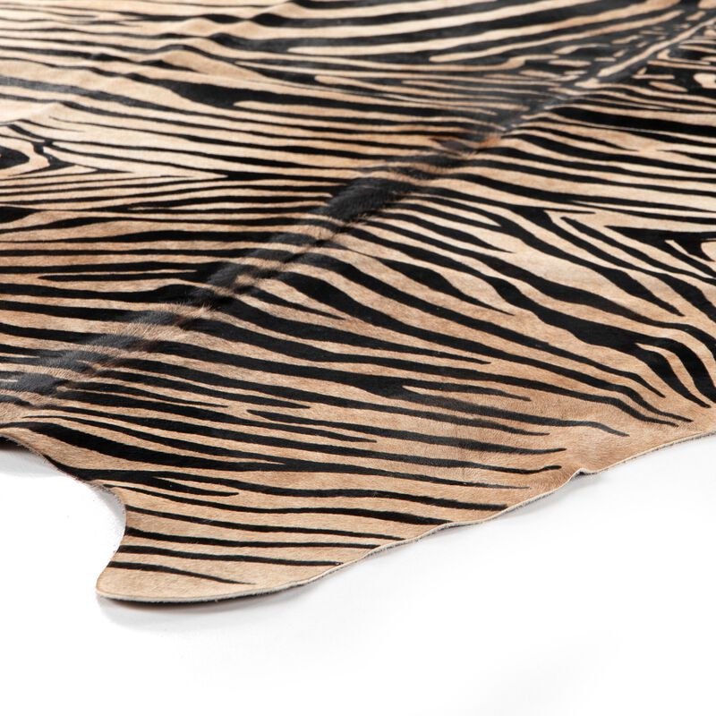 Zebra Printed Hide Rug