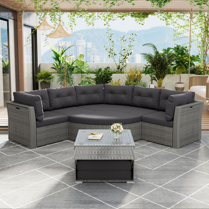 Merax Patio Furniture Sofa Set Outdoor Daybed