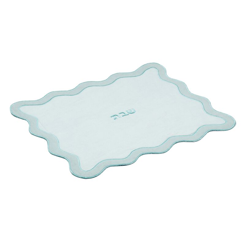 TOV Sea Blue Wavy Challah Cover