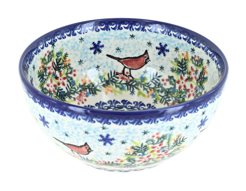 Blue Rose Polish Pottery Reindeer Delight Cereal/Soup Bowl