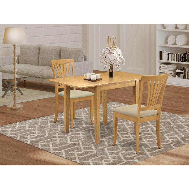 Dining Room Set Oak, NDAV3-OAK-C