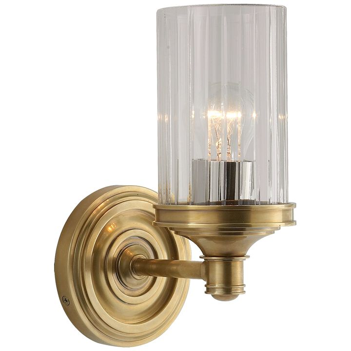 Ava Single Sconce in Hand-Rubbed Antique Brass