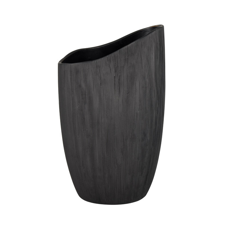 Scribing Black Vase