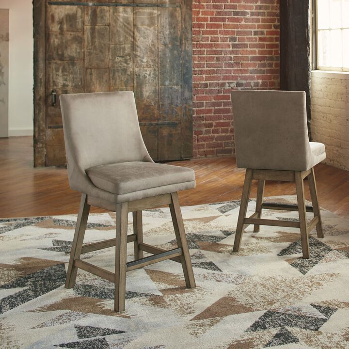 Tallenger Upholstered Swivel Barstool