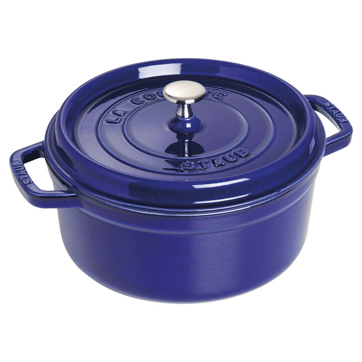 Staub Cast Iron Round Cocotte, Dutch Oven, 4-quart, serves 3-4, Made in France, Turquoise