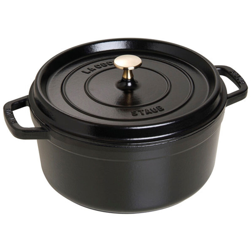 Staub Cast Iron 5.5-qt Round Cocotte - Dark Blue