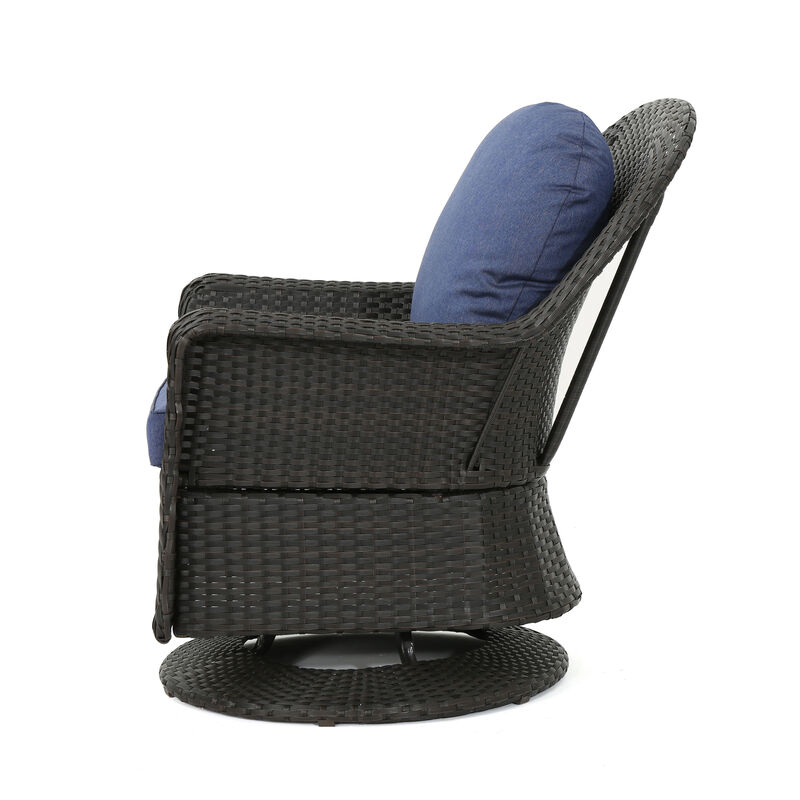 Merax 2 Pieces Outdoor Patio Swivel Rocking Chairs