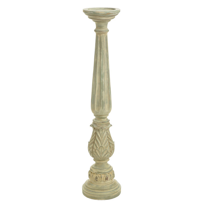 Antiqued Cream Candleholder