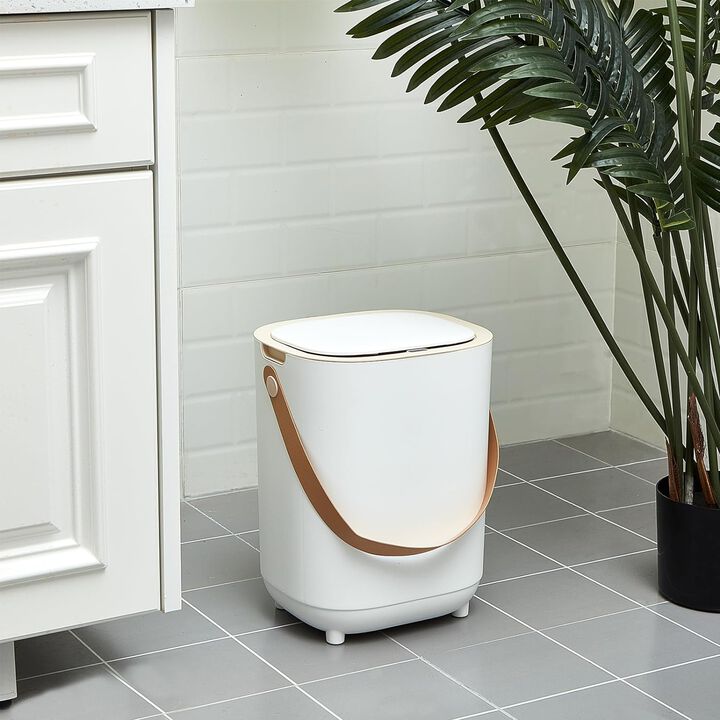 2-Pieces 4.2 Gallon Motion Sensor Trash Can with Lid Automatic Touchless Smart