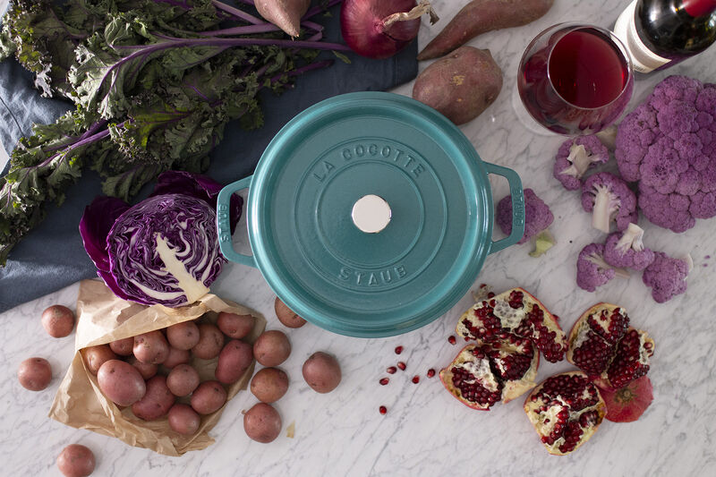 Staub Cast Iron Round Cocotte, Dutch Oven, 4-quart, serves 3-4, Made in France,  Matte Black