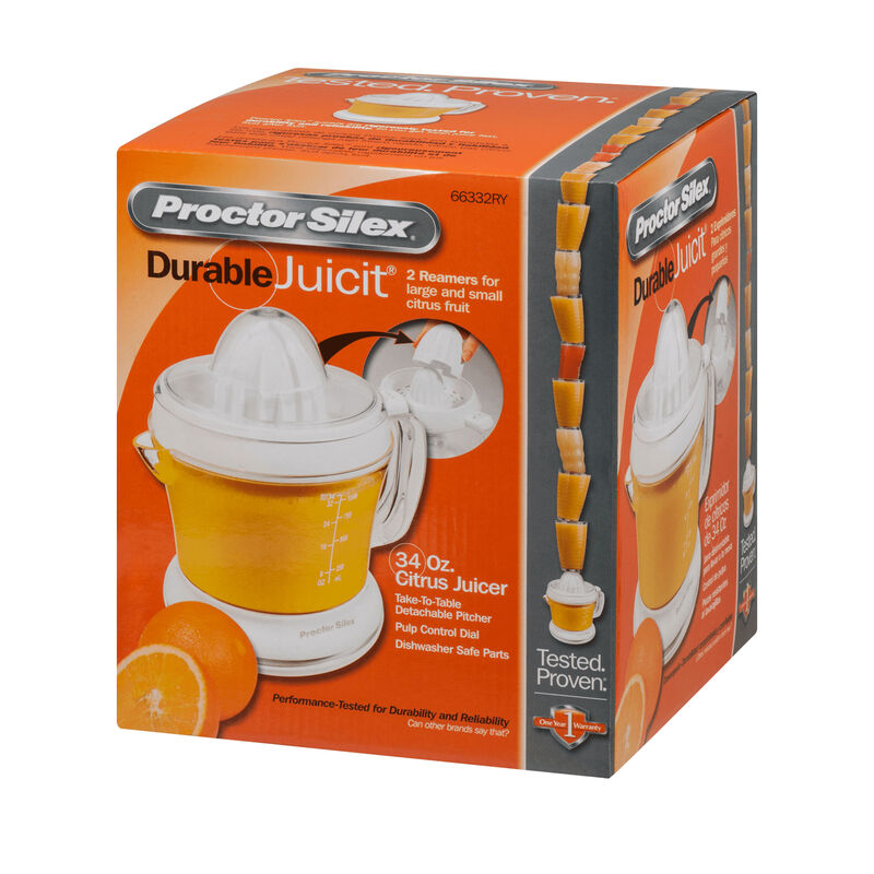 Proctor Silex Juicit 34 Ounce Citrus Juicer in White