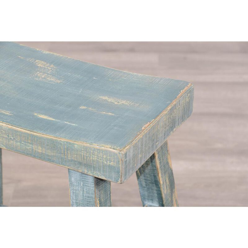 Sunny Designs Sea Grass Counter Saddle Seat Stool, Wood Seat