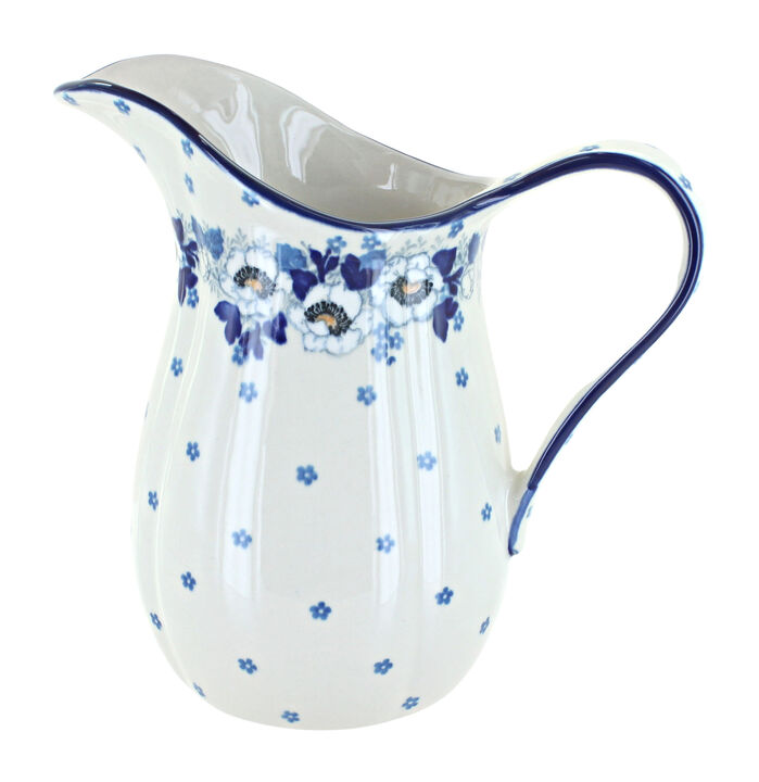 Blue Rose Polish Pottery Sapphire Fields Pitcher