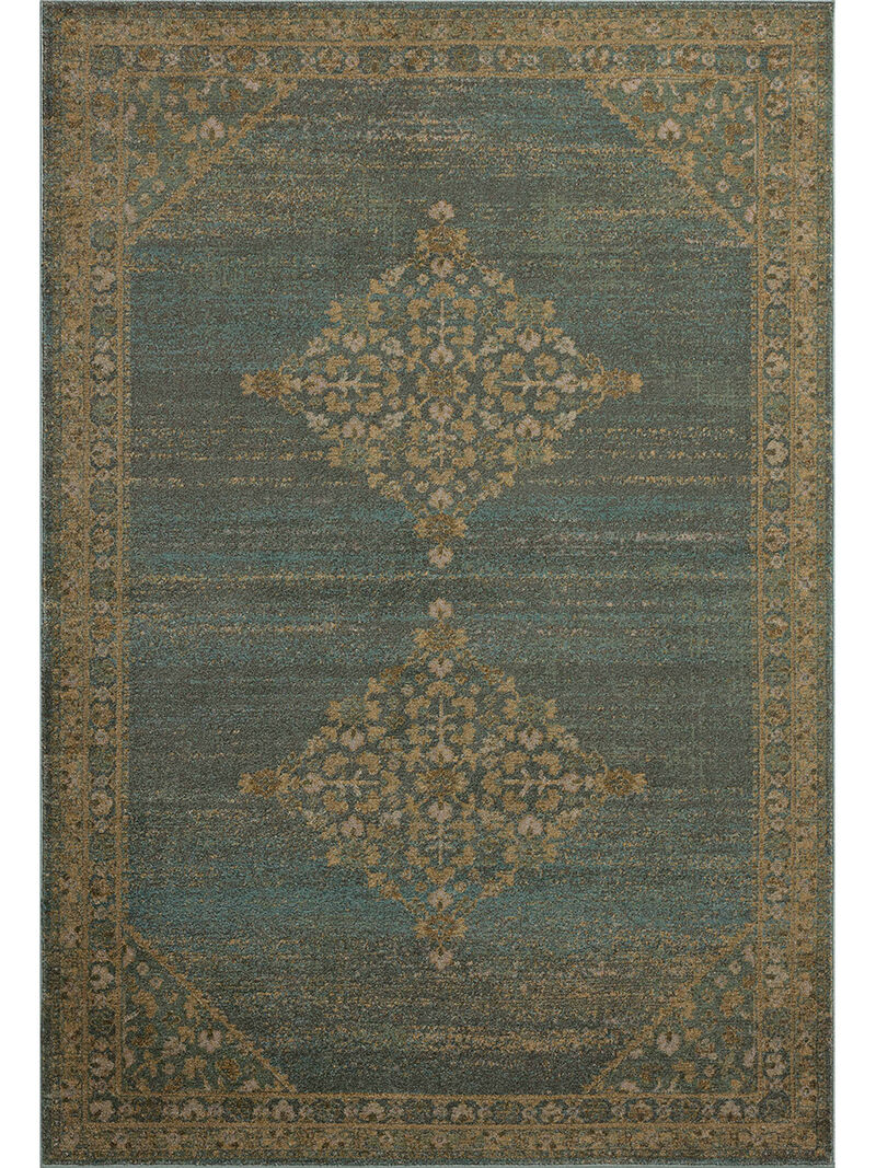 Mona Aqua/Wheat 7'6" x 10' Area Rug by Magnolia Home by Joanna Gaines x Loloi