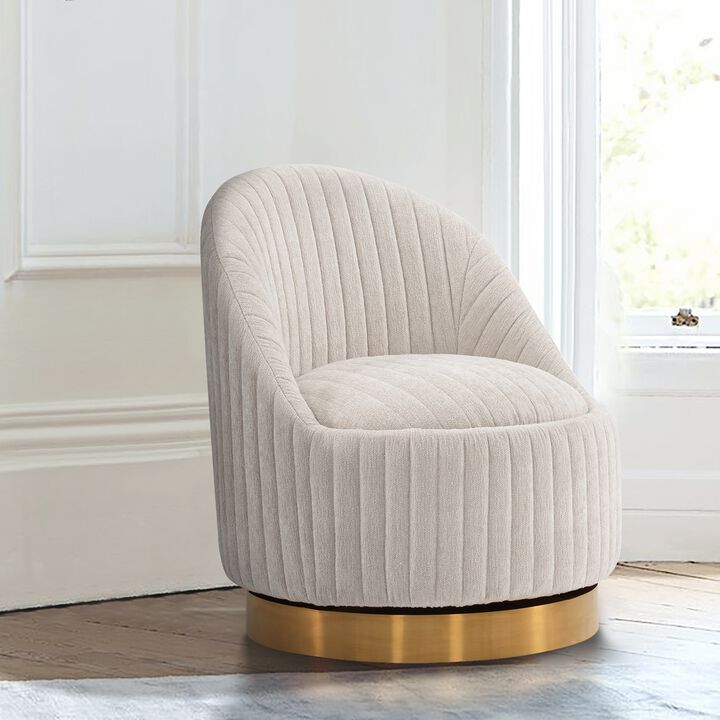 Leela Gray Swivel Accent Chair