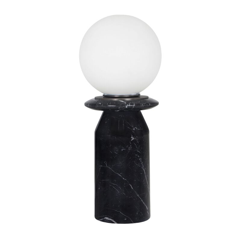 Globe Onyx Black Marble Lamp