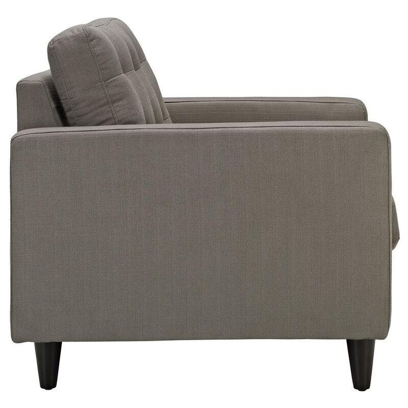 Empress Upholstered Fabric Armchair Gray EEI-1013-GRA