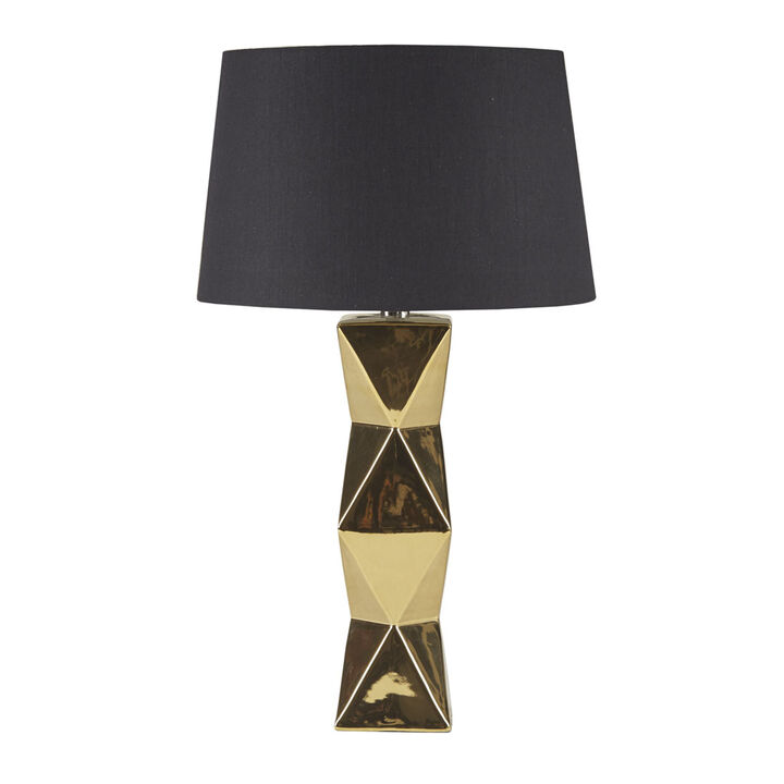 Gracie Mills Chaya Modern Illumination Geometric Ceramic Table Lamp