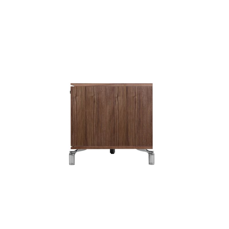 Ida 60 Inch TV Entertainment Console, Drawers, Pull Down Door, Walnut Brown - Benzara