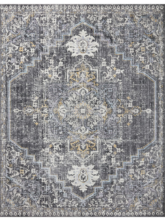 Cassandra CSN02 Charcoal/Gold 6'7" x 9'3" Rug