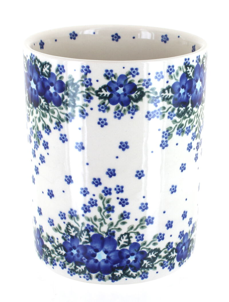 Blue Rose Polish Pottery Melanie Utensil Jar