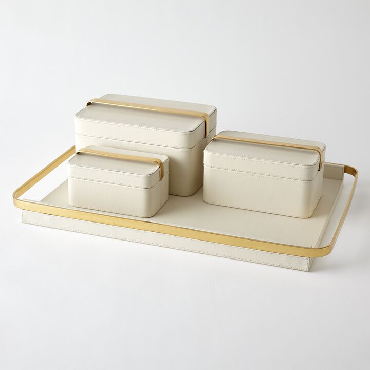 Avery Small Serving Tray in Milk