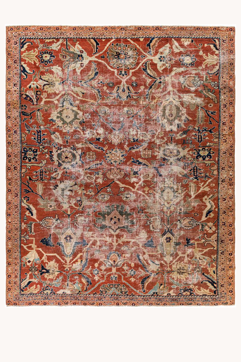 District Loom Antique Heriz Serapi Area Rug