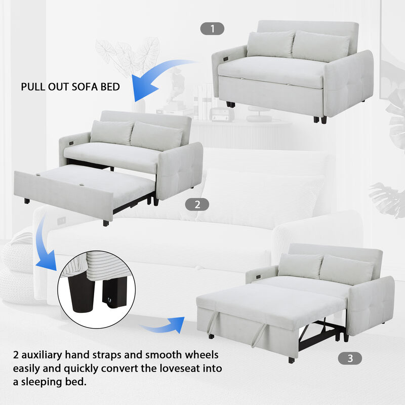 Merax Pull-out Sofa Bed Convertible Couch